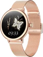 Bizoule Smartwatch Beleza - Smartwatch Dames Rosé-Goud - 1.1 AMOLED Touchscreen - 40mm - Horloge met Belfunctie - Stappenteller - Bloeddrukmeter - Android en iOS